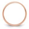 Black Bow Jewelry 2mm to 6mm 14K Rose Gold Lightweight Half Round Standard Fit Band - 3 of 4