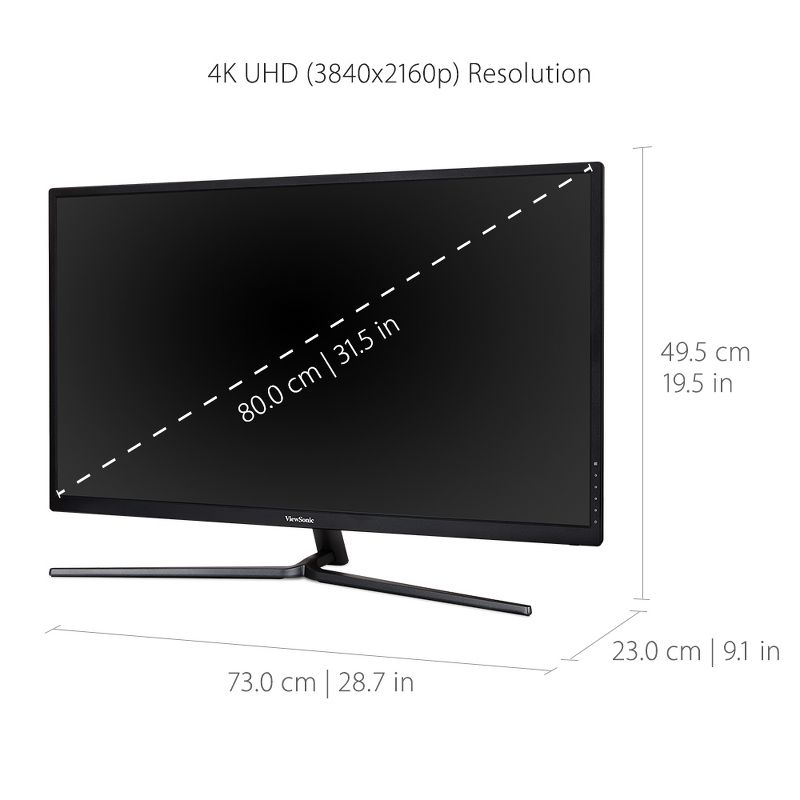 ViewSonic VX3211-4K-MHD 32 Inch 4K UHD Monitor with 99% sRGB Color Coverage HDR10 FreeSync HDMI and DisplayPort, 3 of 9