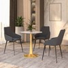 LeisureMod Bristol 27" Round Dining Table – Sintered Stone Top Accent Café Table & Sturdy Steel Gold Pedestal Base for Kitchen and Small Spaces - 3 of 4