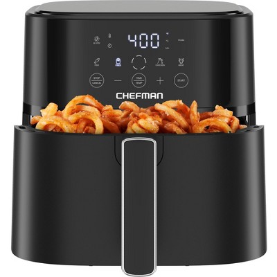 Chefman Compact Digital Touch Air Fryer w/ Hi-Fry & Shake Reminder - Black