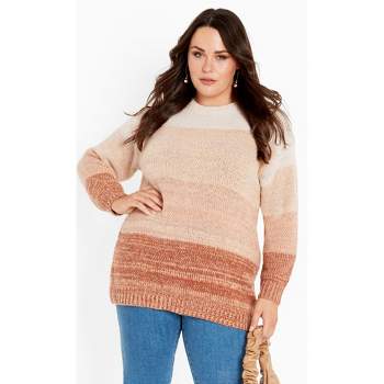 Women's Plus Size Reese Sweater - peach | AVENUE