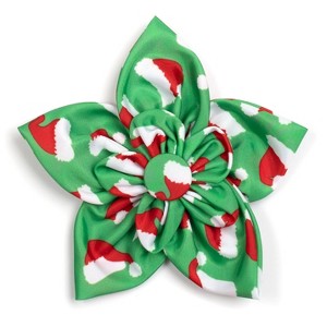 The Worthy Dog Santa Hats Flower Adjustable Collar Attachment Accessory - 1 of 1