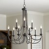 Quorum Lighting Brooks 9-Light Chandelier, Noir Finish, 29 Width, 32 Height - 2 of 2