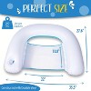 Zone Tech Inflatable Chairs - 2 Pool Floating Chairs  for Adults Perfect for Family, Party, Beach Set Blue/White - 2 of 4
