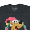 Seven Times Six Scooby-Doo Shirt Men's Christmas Santa Hat Distressed Short Sleeve Tee Grey - 3 of 3