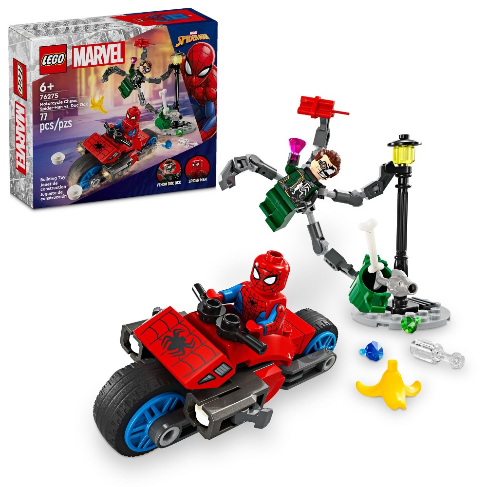 Photos - Construction Toy Lego Marvel Motorcycle Chase: Spider-Man vs. Doc Ock 76275 