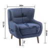 DYHOME Tufted Accent Chair, Wingback Upholstered Armchair for Living Room, Bedroom, Set of 2 - 3 of 4
