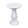 UPHA 16-Inch Round Side Table – Magnesium Oxide Roman Column End Table for Indoor & Outdoor Use - 2 of 4