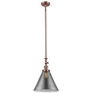 Cone - 1 Light Stem Hung Tiltable Mini Pendant In Industrial Style-18 Inches Tall and 12 Inches Wide - 1 of 1
