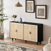 62.20"Elegant and Functional 4-Door Rattan Decorative Storage Cabinet,for Bedroom - 2 of 4