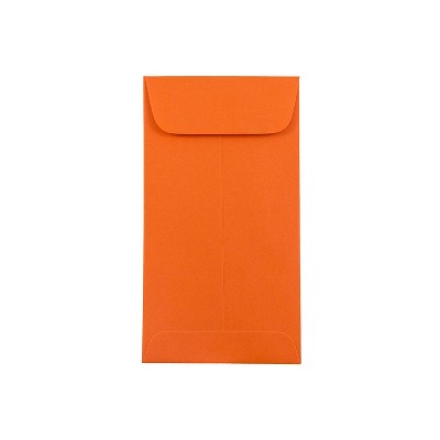 JAM Paper #7 Coin Business Colored Envelopes 3.5 x 6.5 Orange Recycled 1526755