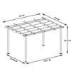 13 x 10 Ft Outdoor Patio Retractable Pergola With Canopy Sun shelter Pergola for Gardens,Terraces,Backyard beige - 2 of 3