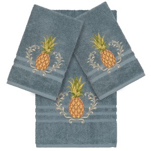 Linum Home Textiles 100% Turkish Cotton WELCOME Embellished Towel Set - 1 of 4
