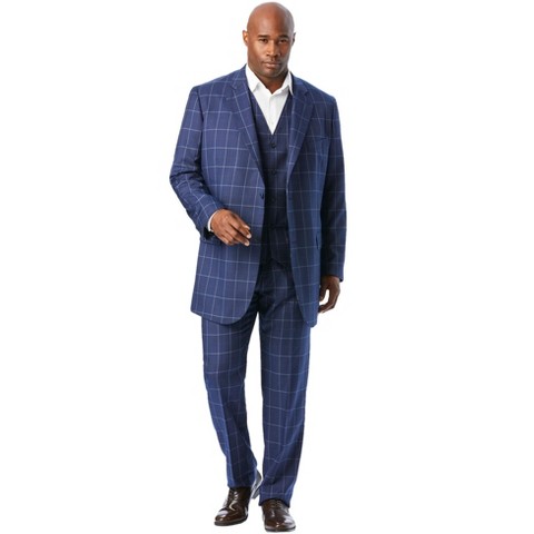 KingSize Easy Movement Two-Button Jacket - 52, Navy Check