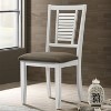 Simple Relax Set of 2 Upholstered Dining Side Chairs with Louvered Back - 2 of 4