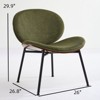 FONTOI Shell Chair with Comfortable Backrest, Oversized Single Side Chair for Bedroom Living Room, Green, 26.8"*29.9"*26" - 3 of 4