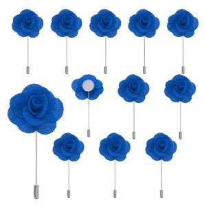 Unique Bargains Camellia Boutonnieres Pins for Formal Party Easy to Use Artificial Flowers 12pcs - 1 of 4