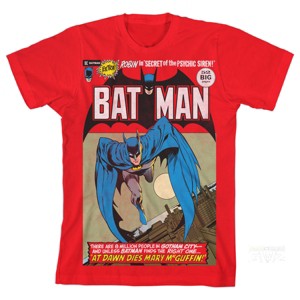 Batman Comic Book Cover Boy's Red T-shirt - 1 of 3
