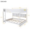 Grungis Queen Over Queen Loft Bed with Storage Cabinets and Charging Station,Bunk Bed with Ladder and Guardrails,Loft and Bunk Bed for Bedroom - 3 of 4