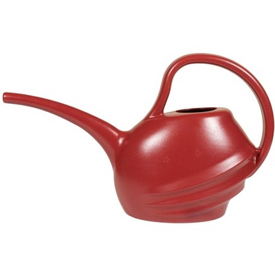 Bloem Lightweight Plastic Watering Can with Long Spout, Red, 0.5 Gallons