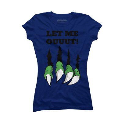 Junior's Design By Humans Let the monster out halloween By ArtStyleAlice T-Shirt