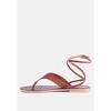 WRAP-UP Tie around Tan Flat Sandals - 4 of 4