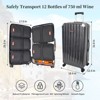OenoTourer 12-Bottle Wine Travel Suitcase – TSA Lock, Insulated Insert Bag with Ice Pack Pocket, Perfect for Airplane Travel - 4 of 4