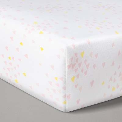 pink fitted cot sheet