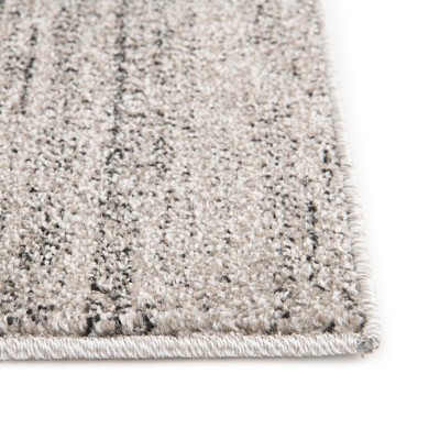 Angelica Light Gray 9' x 12' Tufted Geometric Synthetic Area Rug