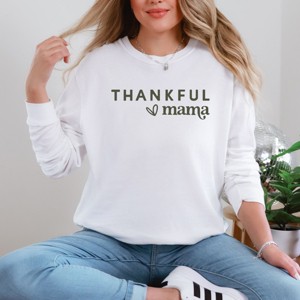 Simply Sage Market Thankful Mama Bold Heart Garment Dyed Long Sleeve - 1 of 4