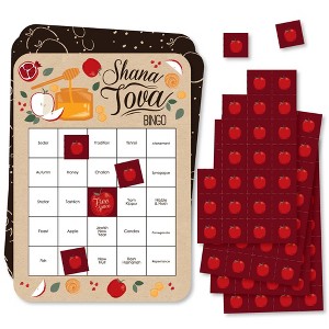 Big Dot of Happiness Rosh Hashanah - Bingo Cards and Markers - New Year Bingo Game - Set of 18 - 1 of 4