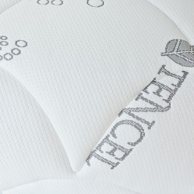 Twin XL White Down Alternative Mattress Pad with TENCEL Blend