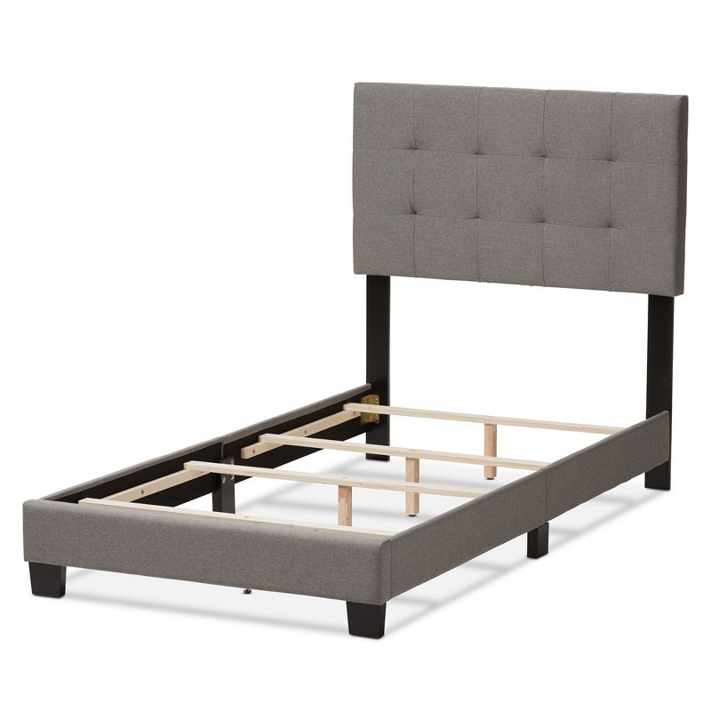 Twin Brookfield Modern and Contemporary Fabric Upholstered Bed - Baxton Studio, 4 of 10
