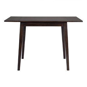 Gulches 29"-45" Extendable Dining Table for 4, Rubberwood Legs, MDF Birch Veneer Top, Space-Saving Design for Small Kitchen/Dining Room (Espresso) - 1 of 4