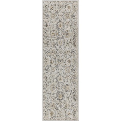 Nourison Oushak Home Vintage Floral Indoor Rug Grey 2'3