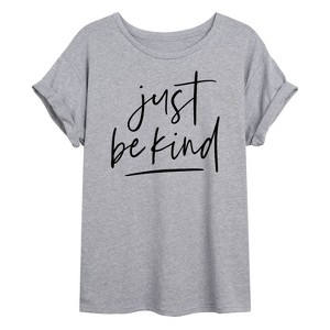 Women's - Instant Message - Just Be Kind Oversized Graphic T-Shirt - 1 of 4