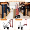 3 in 1 Convertible Hand Truck Dolly, 770 LBS Capacity Aluminum Folding Trolley with Wheels & Elastic Straps, Utility Dolly Cart for Warehouse - 3 of 4
