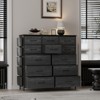 12-Drawer Fabric Dresser, Chest of Drawers with Wood Top & Metal Frame, Space-Saving Storage Organizer for Bedroom, Closet, Small Spaces - 2 of 4