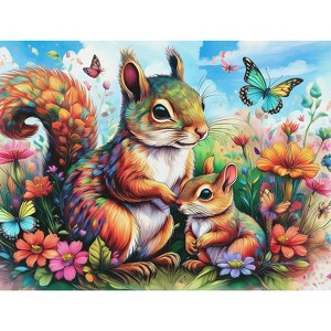 Sunsout Squirrel Family 300 pc Jigsaw Puzzle 73110 - 1 of 4