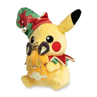 Pokemon Center: Pikachu and Robot Dedenne Toy Pokemon Holiday Workshop Poké Plush, 8 ¾ Inch