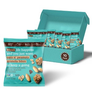 B'cuz Snacks Granola Bites 1oz-Bag Multipacks, Gluten Free Delicious Healthy Snacks for Adults & Kids - 1 of 4