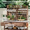 Whisen 64.9"H Outdoor Potting Bench Table with Lockable Wheels, Solid Wood Outdoor Kitchen Island with Upper Hutch and Towel Rack - 4 of 4
