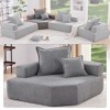 NicBex Couches for Living Room 56" Lounge Frame for Oversized Modular U-Shaped Sectional Sofa Boucle Floor Convertible Compressed Couch - 4 of 4