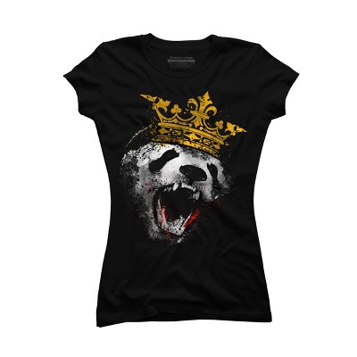 Junior's Design By Humans King Panda By clingcling T-Shirt