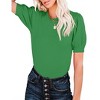 Women's Casual Crew Neck Short Sleeve Sweater Tops for Spring and Summer 2025,Green - S - 3 of 4
