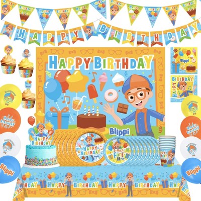Treasures Gifted Blippi Birthday Party Supplies Ultimate Set for 24 Guests