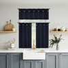 54"x14" Archaeo Light Filtering Cotton Blend Button Tab Top Curtain Panel Navy Blue: Transitional Indoor Decor - 3 of 4