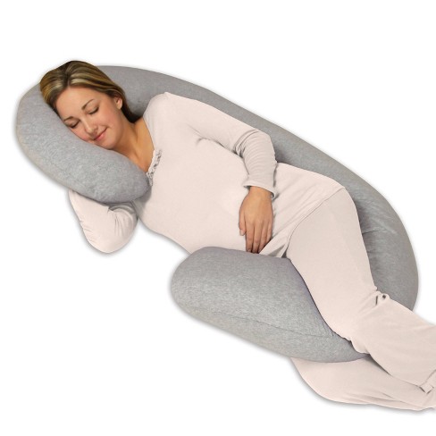 Details about   Leachco Snoogle Chic Jersey Total Body Pillow Heather Gray 