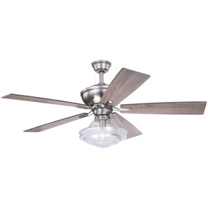VAXCEL Huntley 52-in. Farmhouse Indoor Ceiling Fan with Schoolhouse LED Light Kit and Remote - 1 of 4