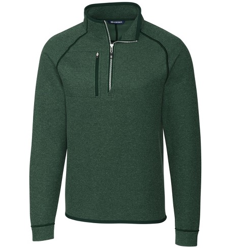 Cutter & Buck Mainsail Sweater-knit Mens Big And Tall Half Zip Pullover  Jacket - Hunter Heather - 1xb : Target